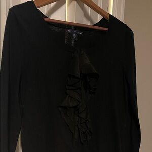 GAP Black Silk Cotton Nylon Blend Black Sweater Medium